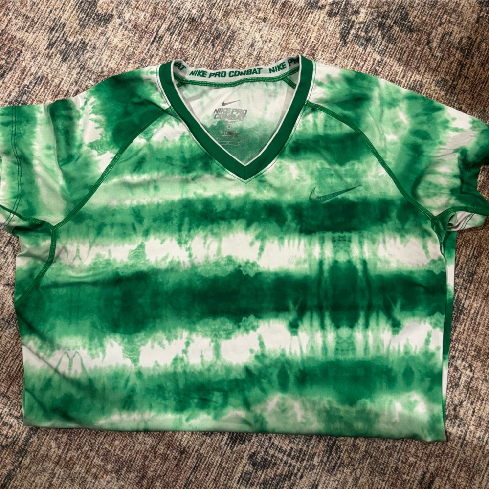 Nike Kids Green and White Tie-Dye Jersey